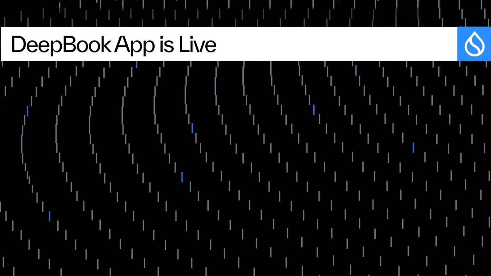 DeepBook App is Live announcement graphic