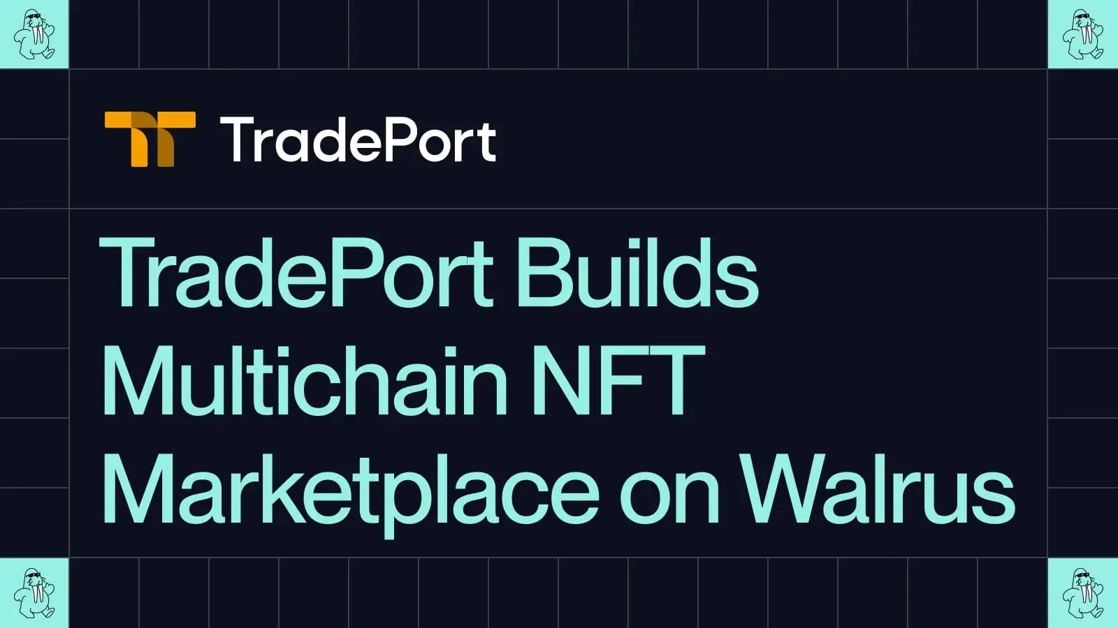 TradePort NFT marketplace on Walrus graphic