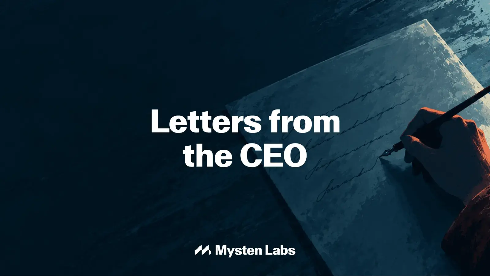 Mysten Labs 'Letters from the CEO' title card